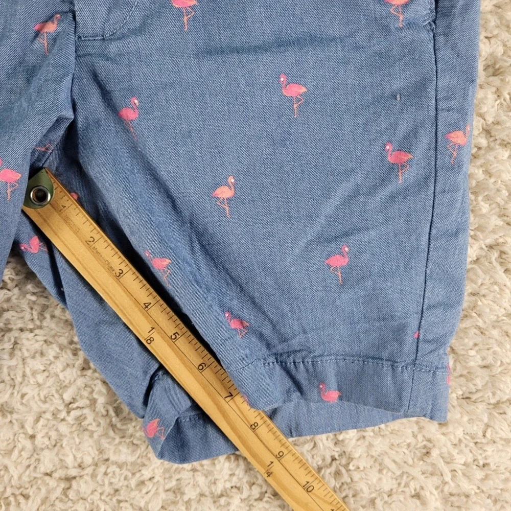 Hollister Shorts‎ Size 27 Blue Pink Flamingo Chino 6.5 Inseam Summer Casual